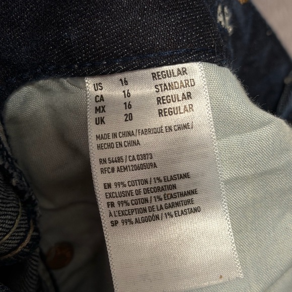 American Eagle Artist Jeans Womens 16 Blue Bootcut Flare Super Stretch Denim - Picture 6 of 12